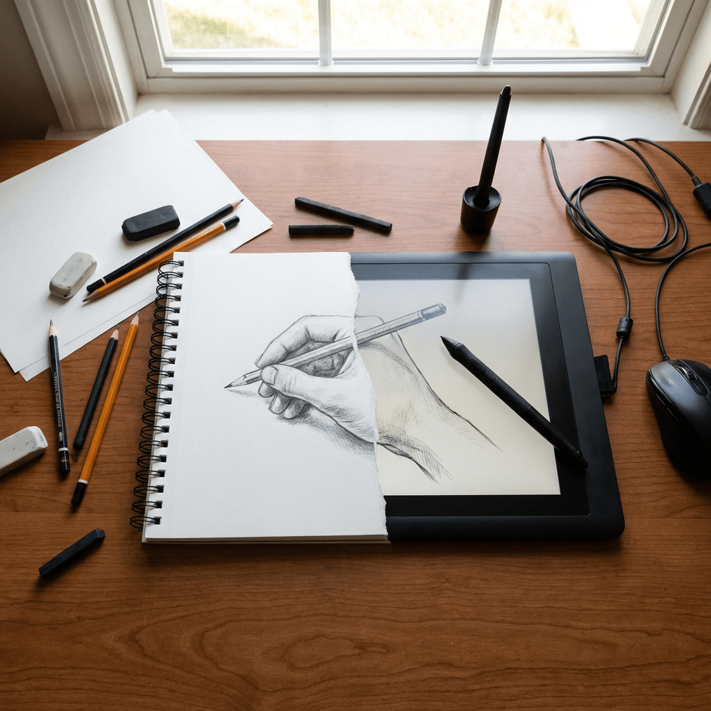 Traditional vs Digital Drawing: Tools, Techniques, and Trends
