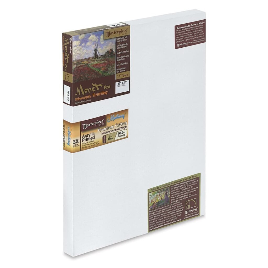 Masterpiece Monet Pro stretched artist canvas