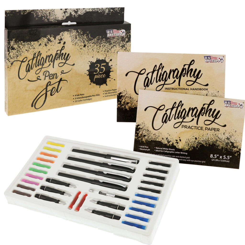 U.S. Art Supply 35-Piece Calligraphy Pen Set