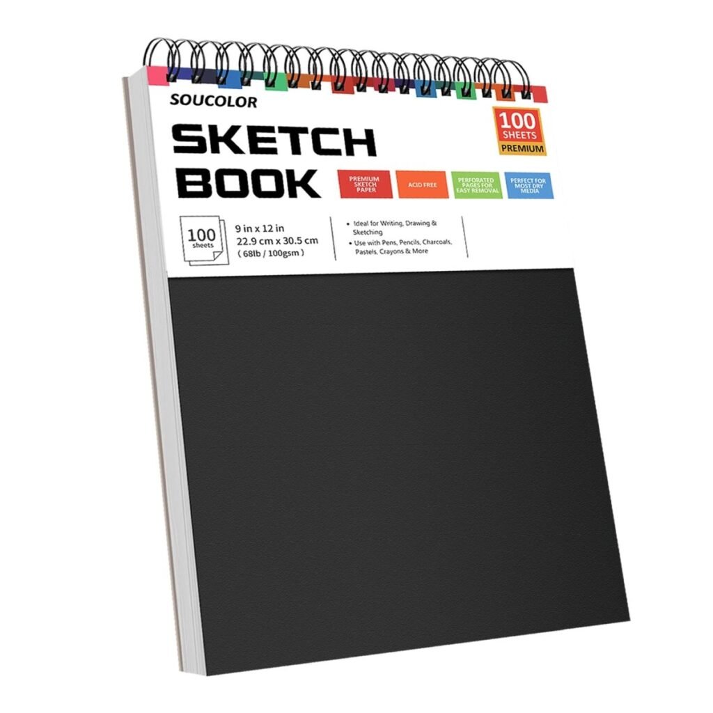 Soucolor 9x12 Spiral Bound Sketchbook